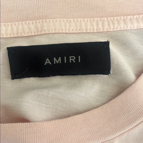 AMIRI Light Pink Logo T-Shirt - Picture 5 of 8